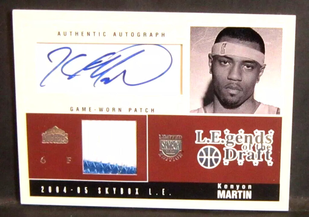 Kenyon Martin 2004-05 Skybox Limited Edition 2Clr GU Patch Auto#6/25!Nets F Star--A