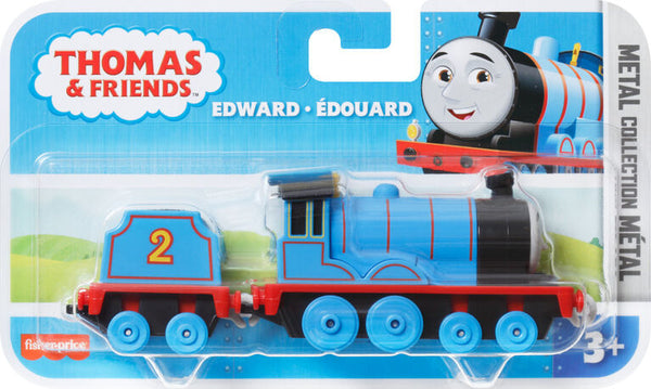 Fisher-Price Thomas & Friends Edward Die Cast Sliding Toy Locomotive with Freight Wagon for Preschool Children from 3 Years, HTN29 Brand New!