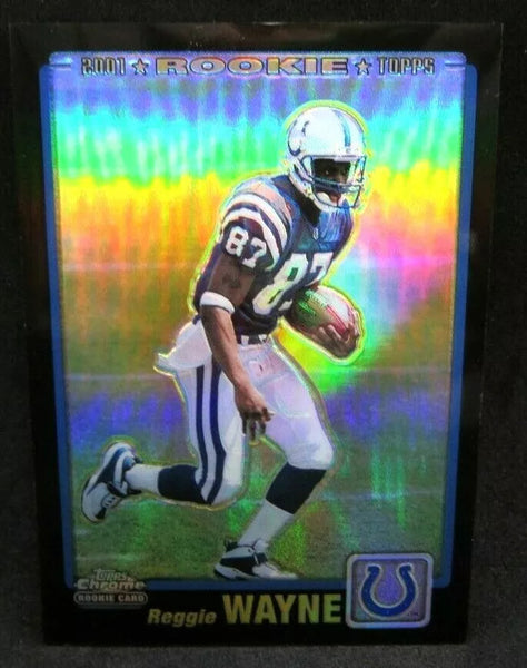Reggie Wayne RC 2001 Topps Chrome Black REFRACTOR#5/100 Rookie!Colts WR RC GOAT