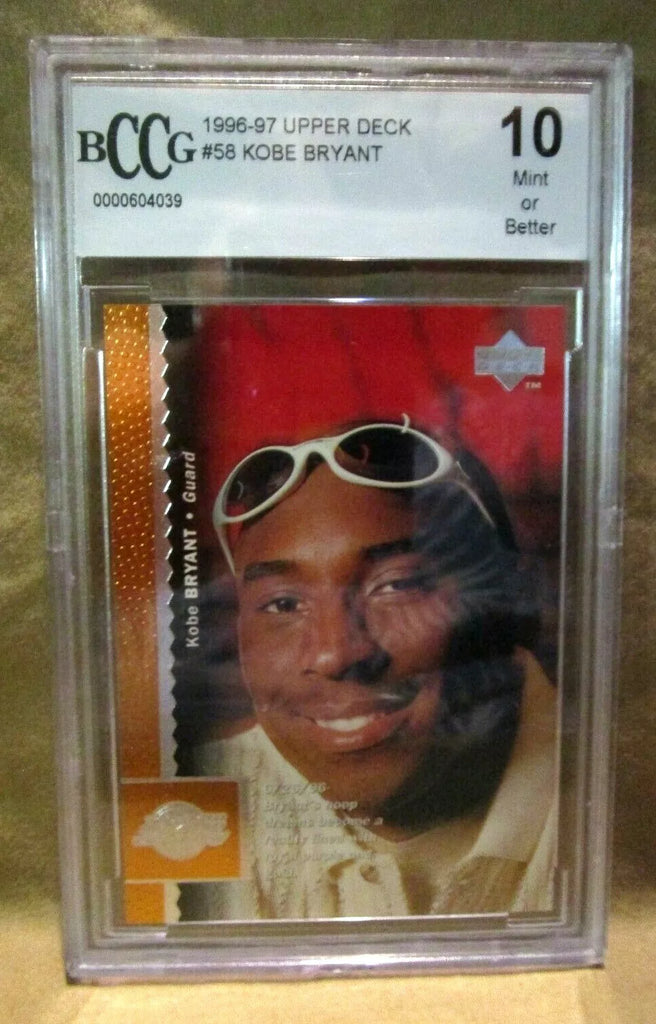 Kobe Bryant RC 1996-97 Upper Deck ROOKIE Card#58 BccG10!Lakers G RC GOAT MAMBA