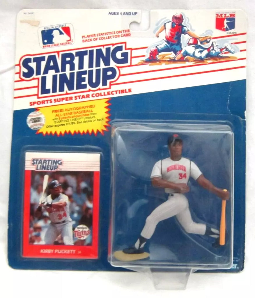KIRBY PUCKETT 1988 STARTING LINE-UP SLU GRAY JERSEY ROOKIE FIGURE!TWINS OF RC-V2--A