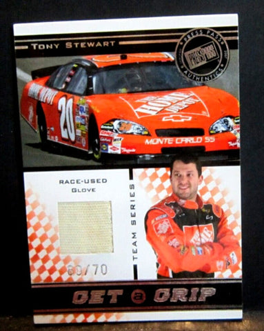 Tony Stewart 2007 Press Pass Authentics Race-Used Gloves#60/70!Joe Gibbs Racing