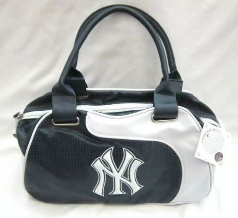 12" MLB New York Yankees Perfect Bowler Purse Double Hand Bag-Brand New with Tag!A