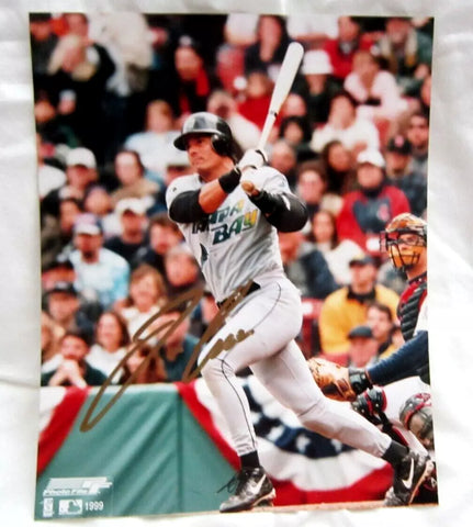 Jose Canseco 8x10 Autographed Photograph on 1999 MLB approved Photograph COA--A