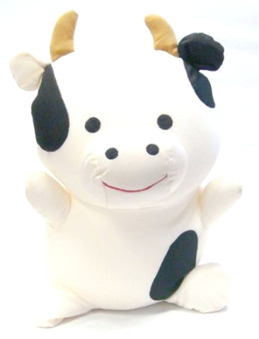 Snow Foam Micro Beads 14"-16" Japanese Full Size Smiling Cow Cushion Pillow-New