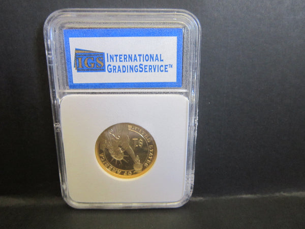 Abraham Lincoln 16th President $1 COIN 1st Day of Issue PR-70 Grade DCAM by IGSGRADIMG.COM 55227347-A