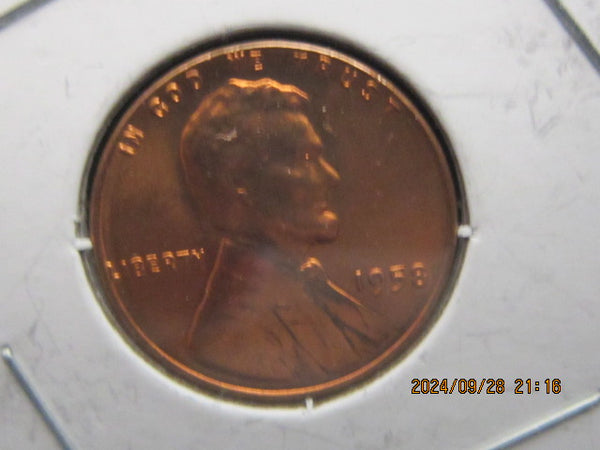 1958 wheat penny no mint mark L In LIBERTY Error On Outer Rim Unofficial but given a MS67 possible grade. Rare-v4