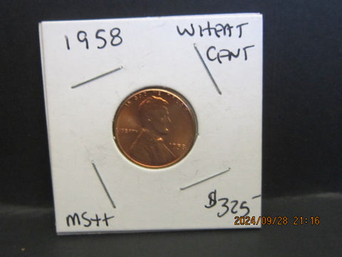 1958 wheat penny no mint mark L In LIBERTY Error On Outer Rim Unofficial but given a MS66 or better possible grade. Rare-v1