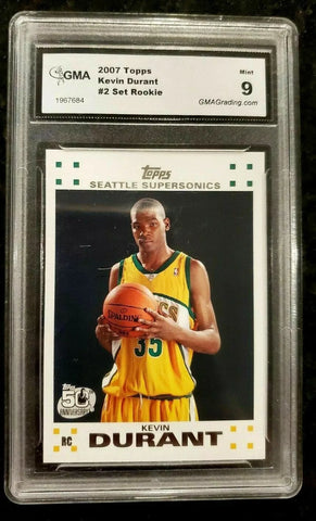 Kevin Durant RC 2007-08 Topps Variant White Rookie Mint GMA9!Warriors RC GOAT-v2