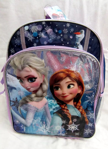 Walt Disney Rare Frozen Olaf,Anna, and Elsa 16" Backpack-Brand New with Tags!v0