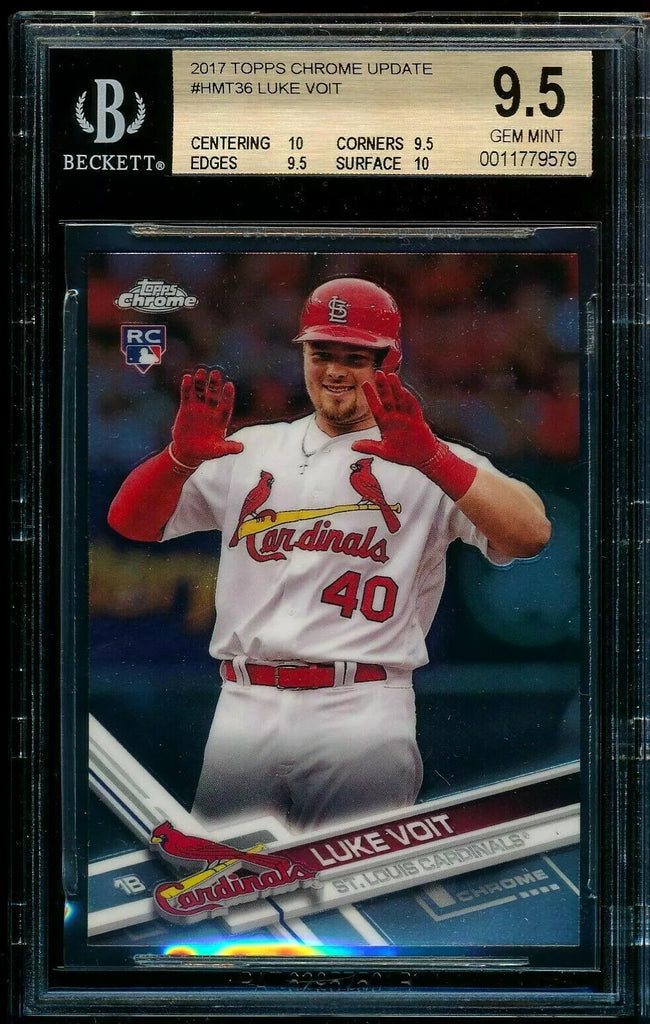 Luke Voit RC 2017 Topps Chrome Update ROOKIE Card#HMT36 BGS9.5!Cardinals 1B RC