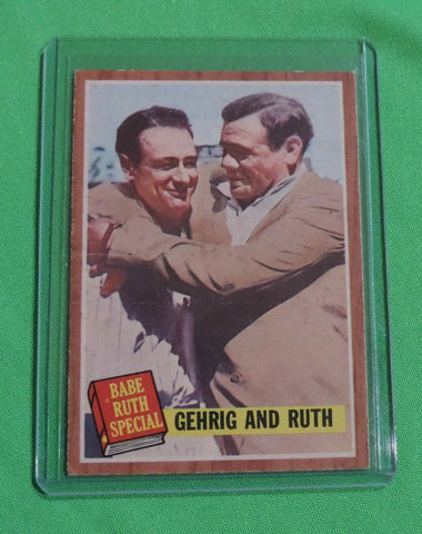 Babe Ruth/Lou Gebrig 1962 Topps Hug Pose Card#140 EX/MT!Yankees OF/1B GOAT HOF2