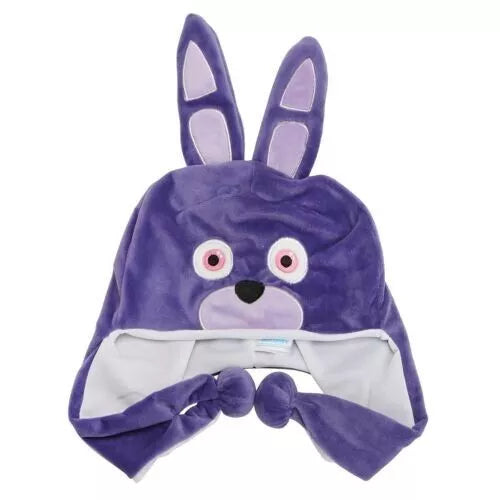 Five Nights at Freddy's Purple Bonnie Rabbit Plush Laplander Beanie Hat-New!