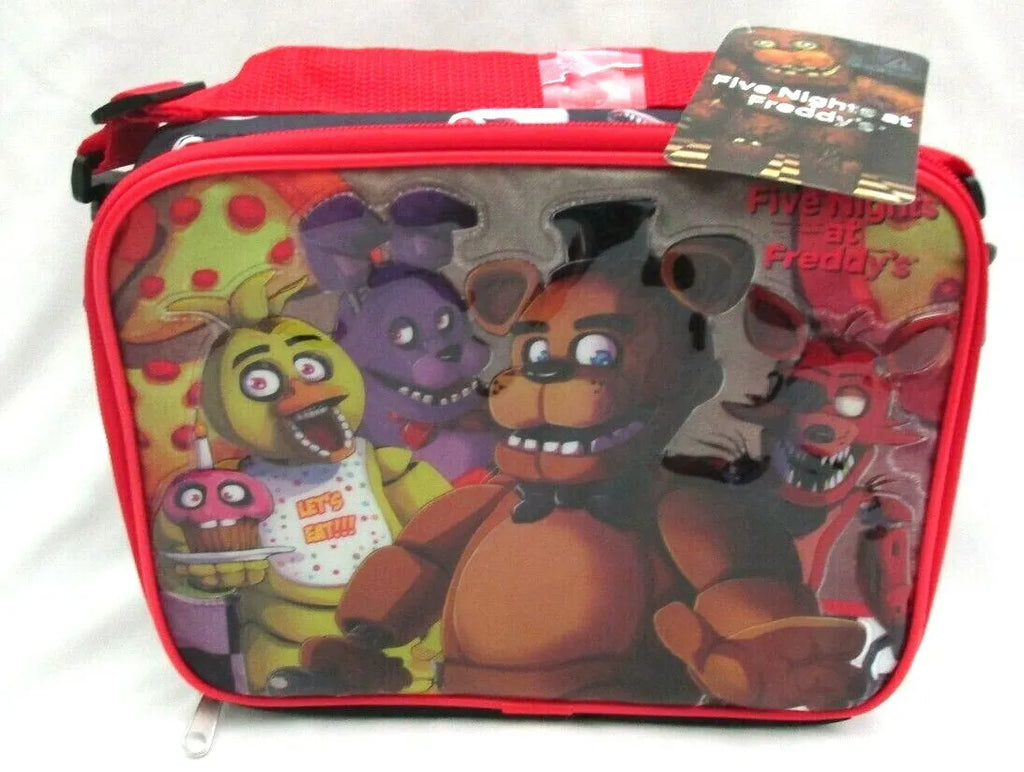 FIVE NIGHTS AT FREDDYS FNAF LET'S EAT 9.5" INSULATED LUNCHBOX LUNCH BAG-NEW!