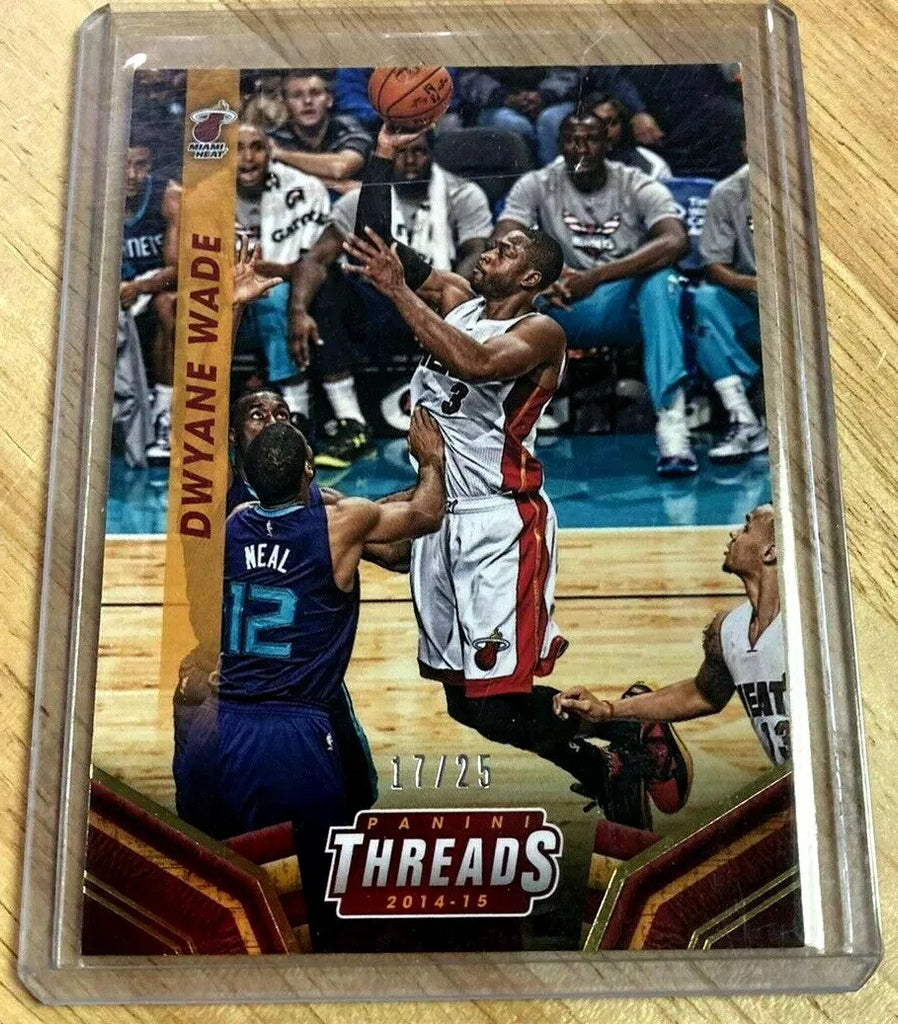 Dwyane Wade 2014-15 Panini Threads Parallel 17/25 Card#56!Miami Heat G GOAT HOF