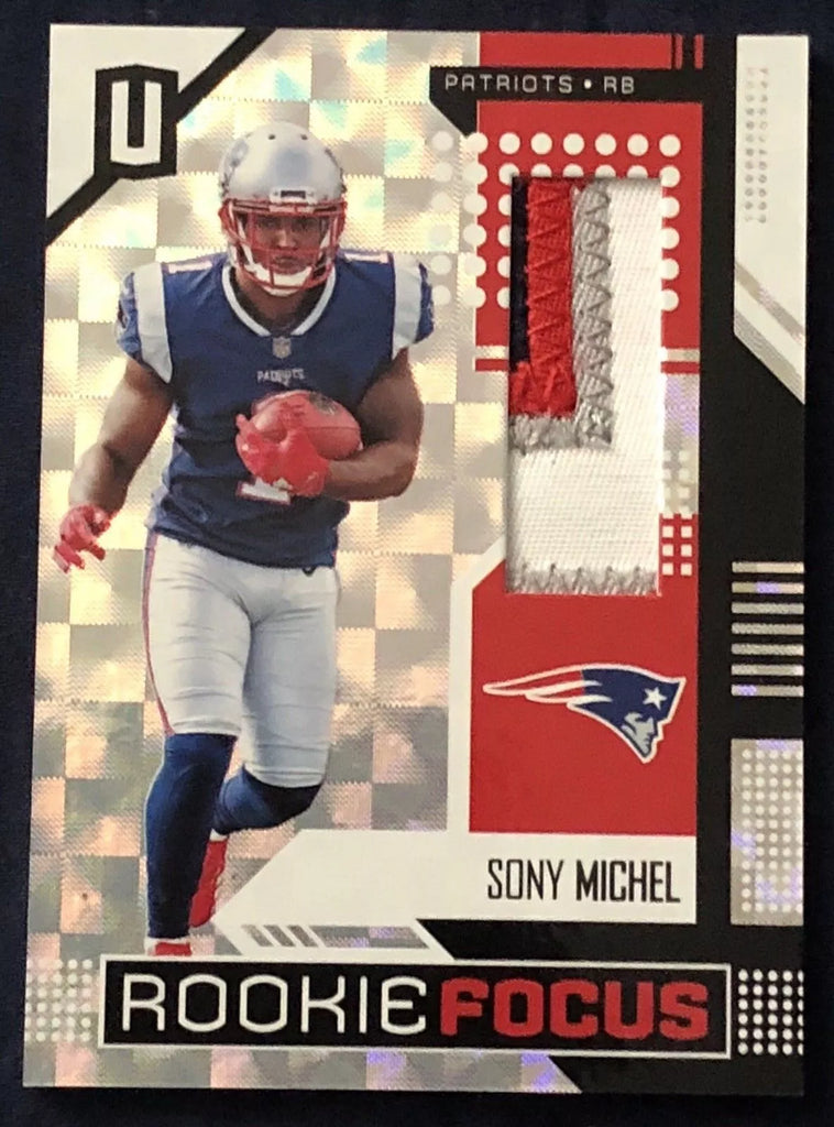 Sony Michel 2018 Panini Unparallelled Cracked Refractor 4clr Patch Rookie#2/25!!