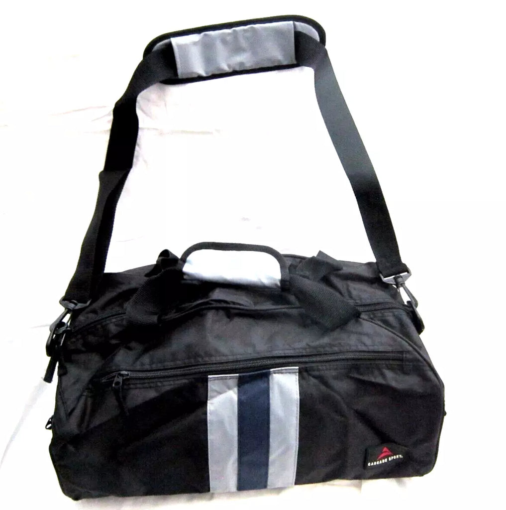 17" L Cascade Sport Black Gray Highlights Duffel Bag 2 main compartments-New!