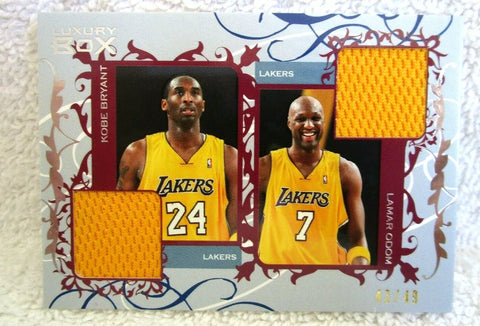 Kobe Bryant/L. Odom 2006-07 Topps Luxury Box Dual Jersey Patches#43/49!LAKERS G