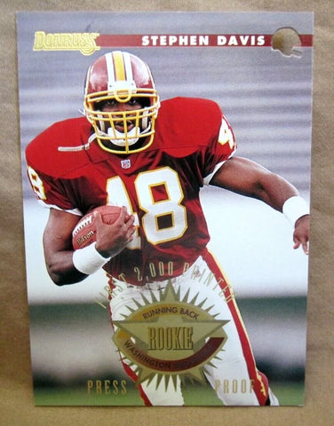 Stephen Davis RC 1996 Donruss Press Proof/2000 Rookie Card-Redskins RB RC GOAT