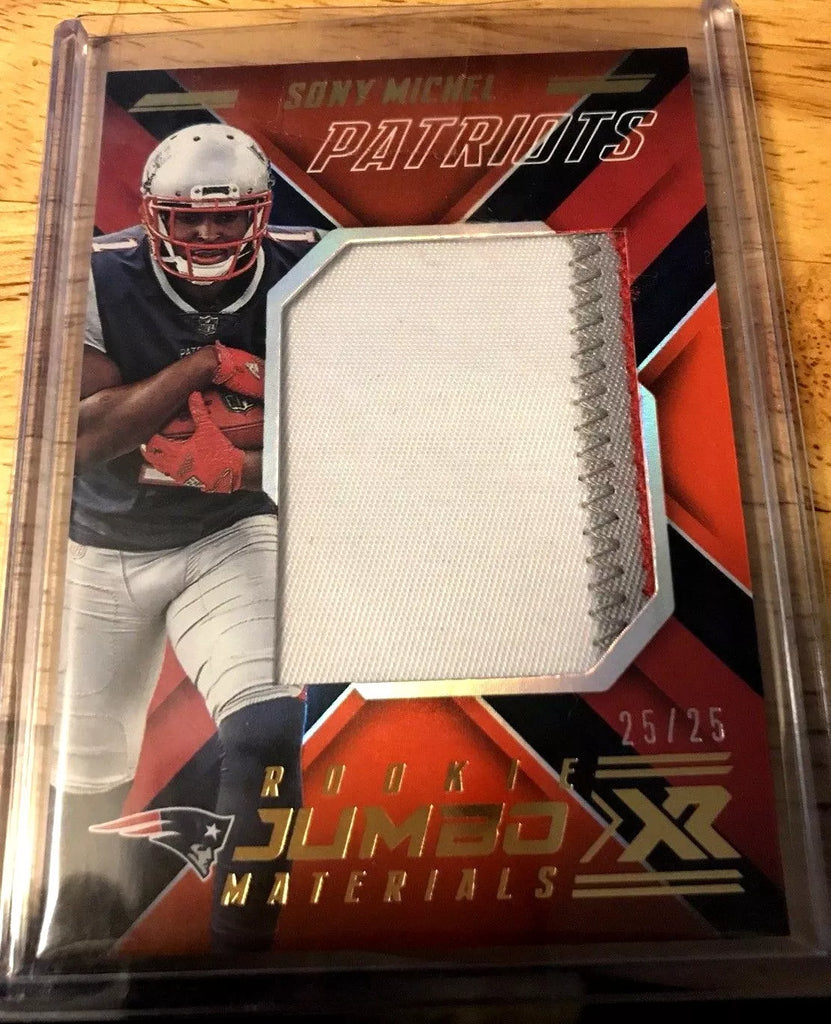 Sony Michel 2018 Panini XR 3-Color Rookie Jumbo Materials#25/25!Patriots RB RC