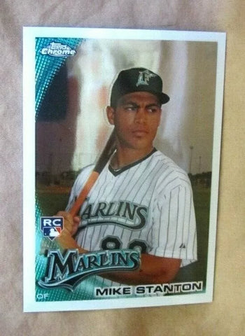 Mike Giancarlo Stanton RC 2010 Topps Chrome Rookie-Marlins OF RC/Yankees OF GOAT