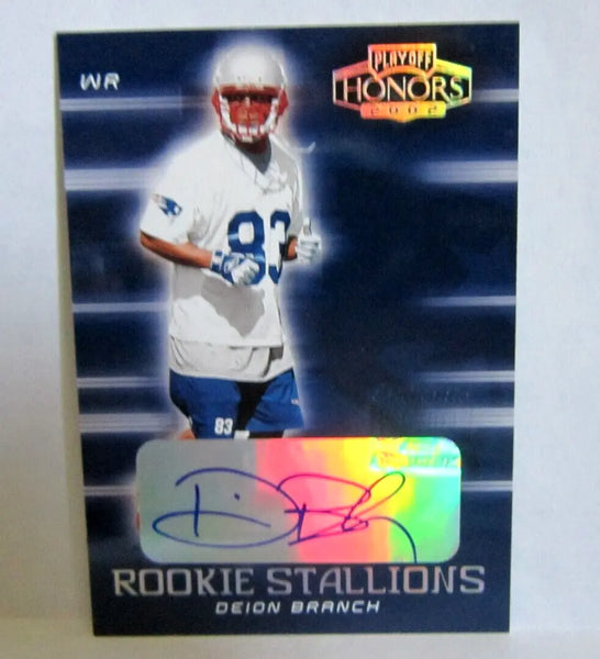 Deion Branch 2002 Playoff Honors Rookie Stallions Autograph#79/100!Patriots WR