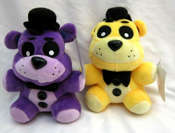 Unisex Five Nights at Freddy's FNAF 6" Golden & Shadow Fazbear Plush Combo-New!
