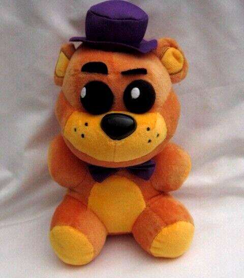 Unisex Five Nights at Freddy's FNAF 10" Fazbear w/ Purple Hat&Bow Tie Plush-New