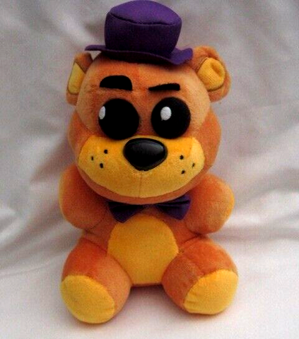 Unisex Five Nights at Freddy's FNAF 10" Fazbear w/ Purple Hat&Bow Tie Plush-New