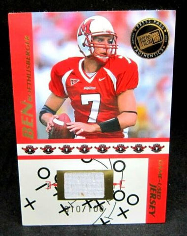 Ben Roethlisberger 2004 Press Pass GOLD#010/100 GU Patch Rookie!Steelers QB RC-A