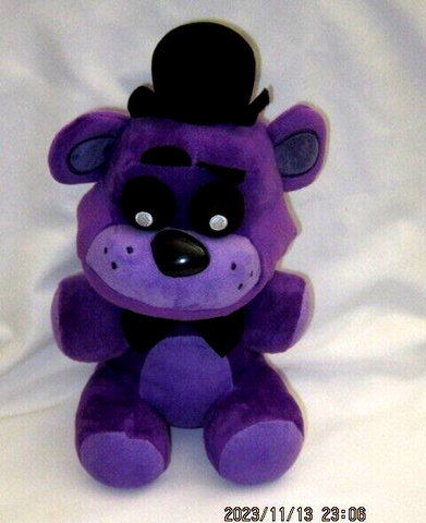 Five Nights at Freddy's FNAF 10" Purple Fazbear with Black Hat&Bowtie Plush-New!