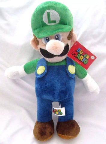 Nintendo Super Mario Brothers Luigi 14" Plush Toy-Super Mario Brothers Plush-NEW!A