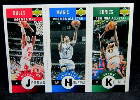 Michael Jordan/Hardaway/Kemp 1996-97 Upper Deck Mini Card#M11!Bulls G GOAT HOF-3