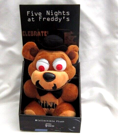 Unisex Five Nights at Freddy's FNAF 10" Nightmare Fazbear Plush in FNAF Box-New!