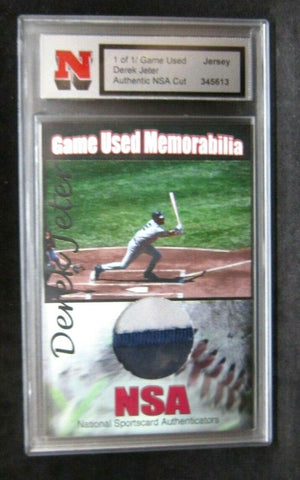 Derek Jeter 2003 NSA Batting Pose GU 2 Clr Patch#1/1!RARE!Yankees SS GOAT HOF