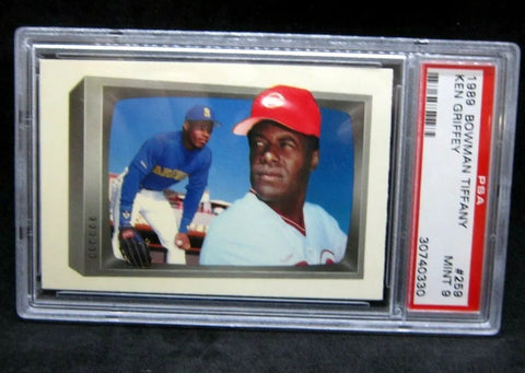 KEN GRIFFEY JR. RC 1989 BOWMAN TIFFANY ROOKIE CARD#259 PSA9!MARINERS CF RC GOAT