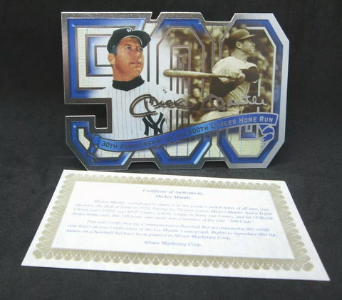 Mickey Mantle 1997 Score Board 30th Anniversary 500th Home Run Auto Card#/7000-A