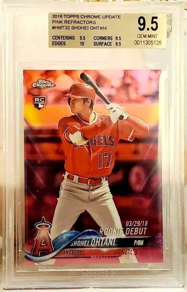 Shohei Ohtani 2018 Topps Chrome PINK REFRACTOR ROOKIE#32 BGS9.5!Angels P/DH RC