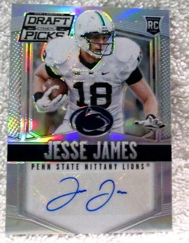 Jesse James 2015 Collegate Draft Picks ROOKIE Refractor Autograph-Steelers TE RC
