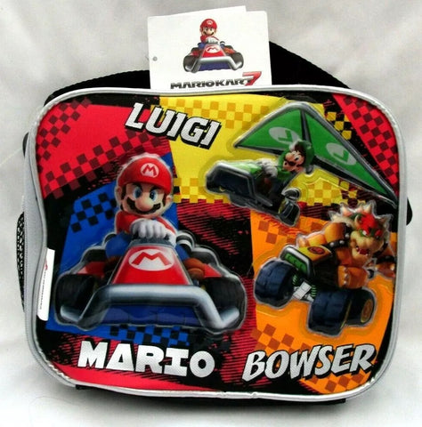 Unisex Super Mario Brothers Mario Kart 9.5" Insulted Lunch Bag Lunchbox- New!