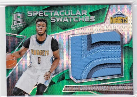 EMMANUEL MUDIAY 2016-2017 PANINI SPECTRA GREEN REFRACTOR 3CLR PATCH#3/5!NUGGETS