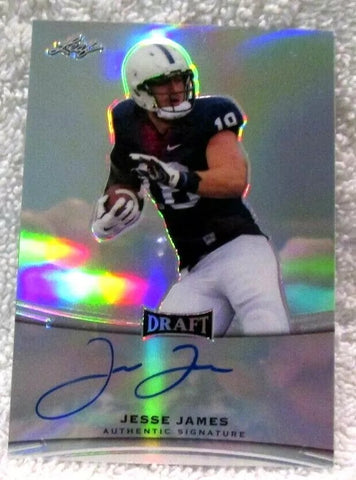 Jesse James 2015 Leaf Draft Refractor PRIZM ROOKIE Autograph Auto-Steelers TE RC