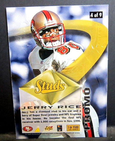 Jerry Rice 1997 Action Pack 1:167 Packs Authentic Diamond Studs!49ers WR GOAT--A