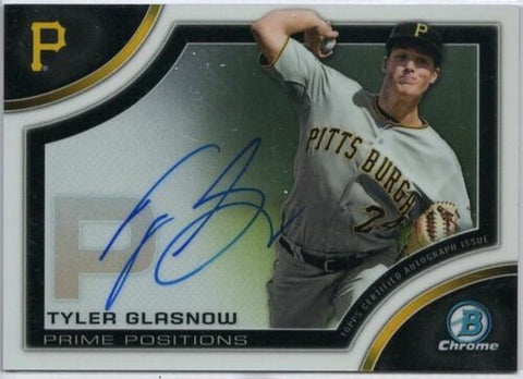 TYLER GLASNOW RC 2015 BOWMAN CHROME ROOKIE AUTOGRAPH AUTO!PIRATES P RC/RAYS P