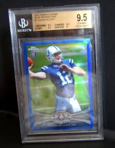 Andrew Luck 2012 Topps Chrome Blue Refractor#103/199 ROOKIE BGS9.5!Colts QB RC