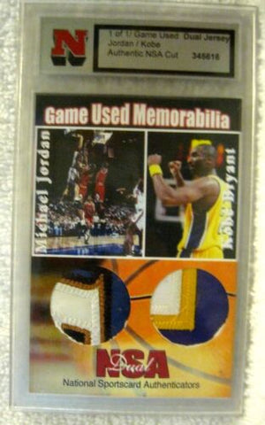 Michael Jordan/Kobe Bryant National Sportcard Authenticator 6-color patch#1/1-v2