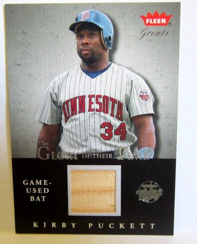 KIRBY PUCKETT 2004 FLEER GREATS GU BAT PIECE CARD#248/250!TWINS OF GOAT HOF