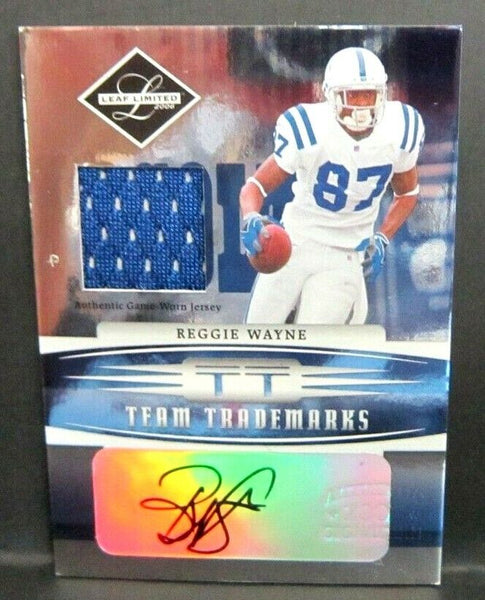 Reggie Wayne 2006 leaf Limited team trademarks patch auto#09/25!Colts WR GOAT