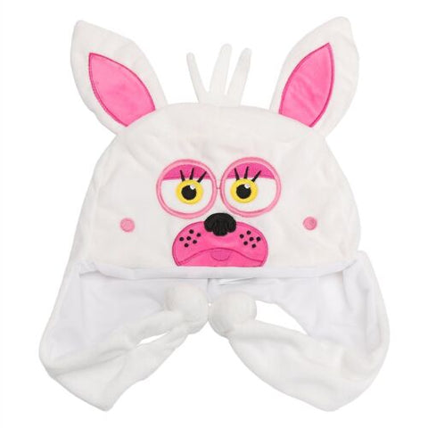 Unisex Five Nights at Freddy's White Foxy Mangle Plush Laplander Beanie Hat-New!