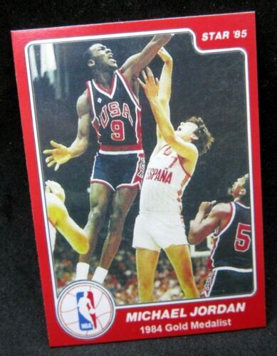 MICHAEL JORDAN 1984-85 STAR CO. "REBOUNDING THE BASKETBALL" ROOKIE CARD#3!BULLS G GOAT HOF